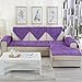 YEARLY Caterpillar Winter Sofabezug Anti-rutsch Plüsch Sofa-Überwürfe Couch-Abdeckung Moderne Volltonfarbe Warme Vier Jahreszeiten Sofa Handtuch 1 STK-Lila 50x50cm(20x20inch)