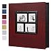 RECUTMS 600 Pockets Photo Album 4x6 Sewn Bonded Black Pages Large Adventure Book Travel Record Birthday Gift for Couples (Red, 600 Pocket)