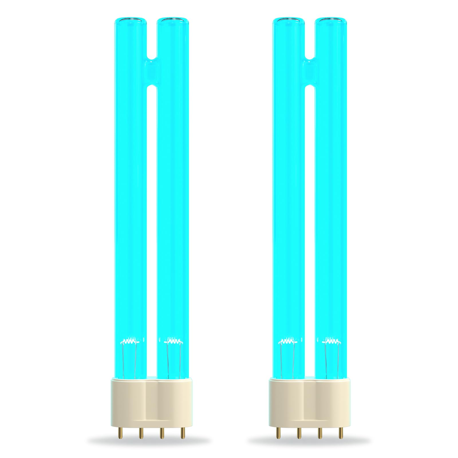 BrightArk 18W 2G11 PLL 4-Pin Replacement UV Bulb Lamp, 2G11 UV Pond Filter Bulbs, UVC Ultra Violet Bulbs for Filters & Clarifiers, Fish Ponds and Fish Tanks Disinfection, 2-Pack