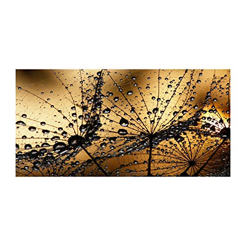 Toile fleurs et plantes orange grand format 120x60 cm décoration murale
