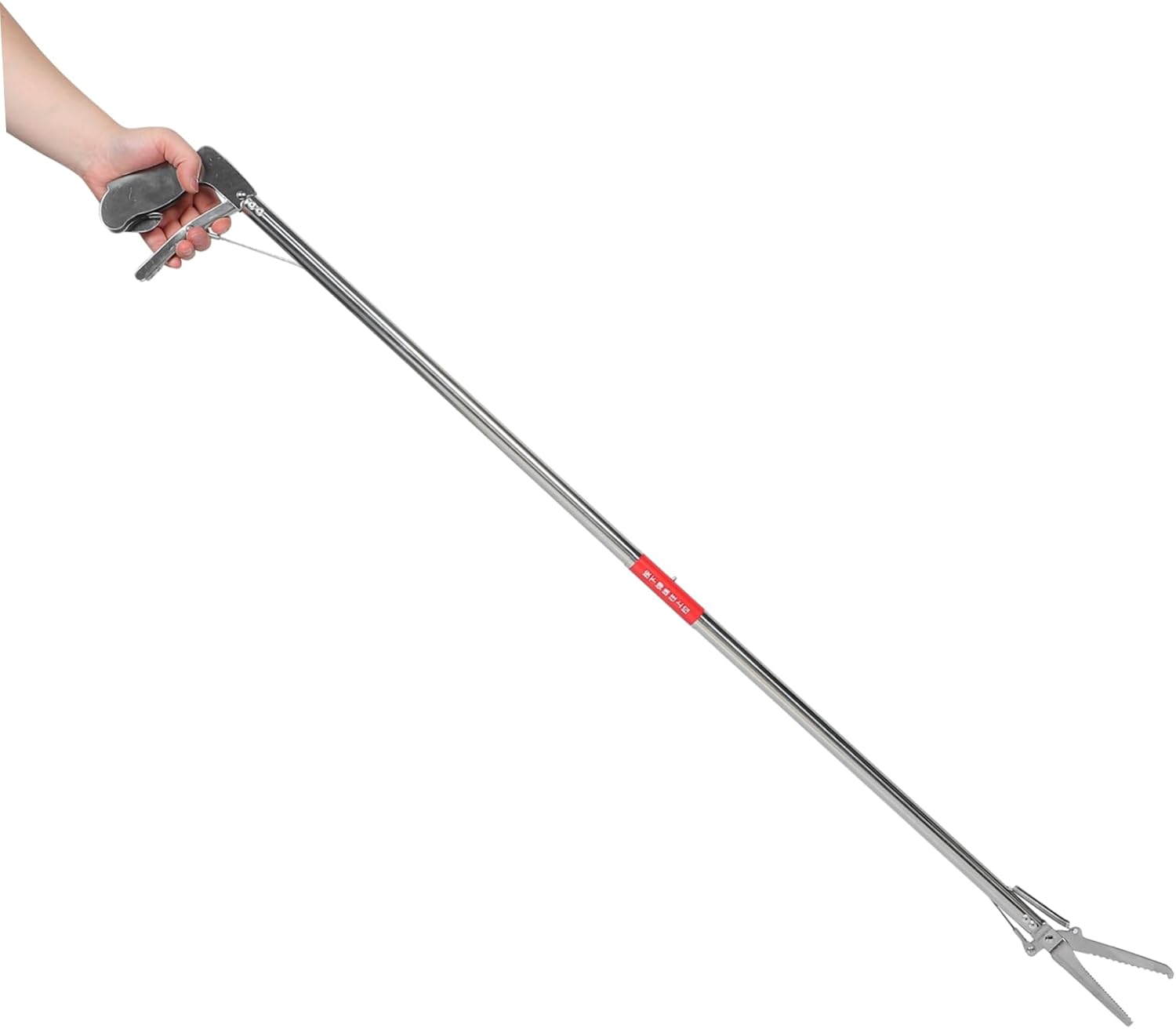 Stainless Steel Snake Grabber Tool Folding Tongs for Fishing Crabbing and Outdoor Use Durable Reptile Handling Equipment with Locking Mechanism