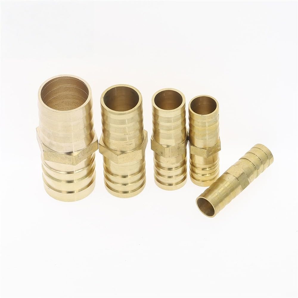 Raccord droit en laiton pour tuyau d'arrosage, embouts cannelés égaux, diamètres 4 mm, 6 mm, 8 mm, 10 mm, 12 mm, 14 mm et 19 mm, adaptateur de connect
