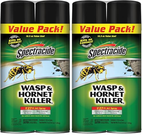 Spectracide Wasp & Hornet Killer, 18.5 Ounces, Twin Pack (2 Twin Packs)