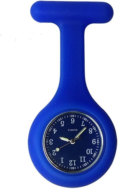 Nurse Watch Brooch, Silicone with Pin/Clip, Glow in Dark, Infection Control Design, Health Care Nurse Doctor Paramedic Medical Brooch Fob Watch