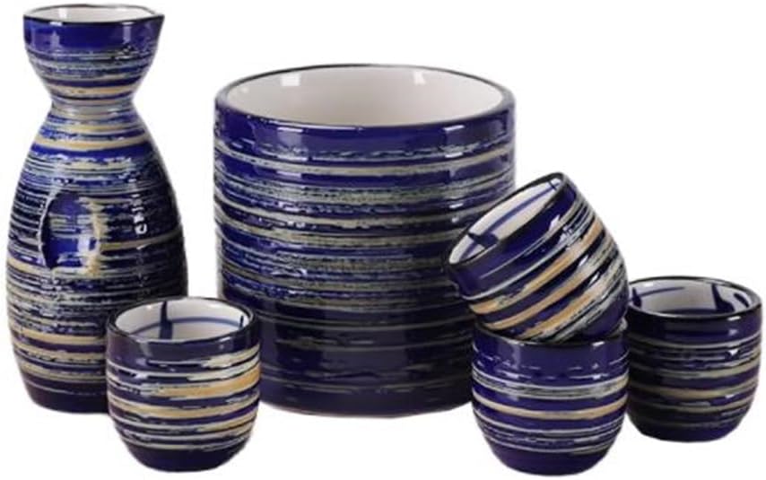 Silk Flower Japanese Wine Set Ceramic Warm Wine Pot Hot Wine Pot Strong Wine Cup Sake Set