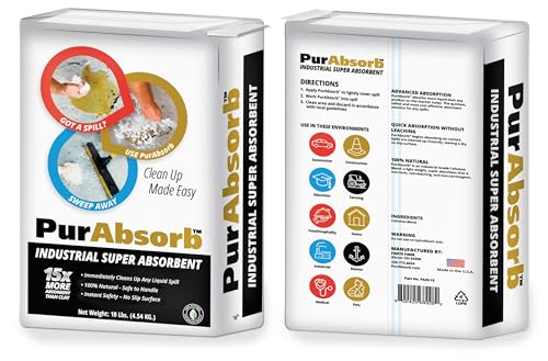 Image of Industrial Super Absorbent 10 lb Bag of Cellulose Oil Absorbent. 100% Organic. 15x's More Absorbent Than Clay Oil Absorbent.