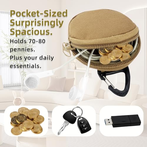 Image of Tactical Pouch, Small Military Gear Bags, EDC Pouches Accessories for Multi Purpose, Small Change Purse for Coin, Wireless Headset Bag, Key Case.