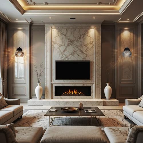 Image of Modern Iridescent Glass Wall Sconce Matte Black Wall Light Set of 2 Hammered Smoked Glass Vanity Light for Bedroom Hallway Living Room Stairwell Bathroom Over Mirror