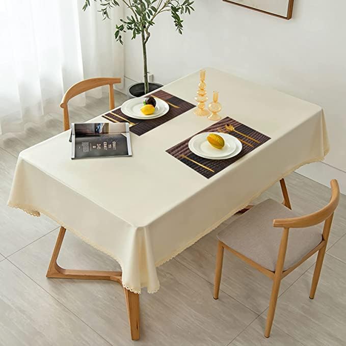 Image of Woven PVC Vinyl Dining Table Placemats | Heat Resistant, Washable, Stain Resistant, Waterproof for Home, Restaurant & Gifting | (Brown, Pack of 4)