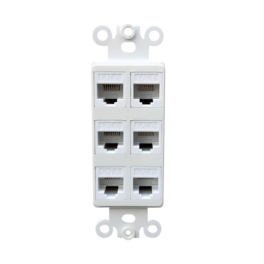 Plaque murale Ethernet 6 ports CAT6 Decorex pour réparer visuellement les trous muraux élargis