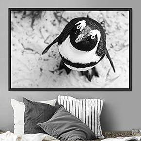 signwin Framed Canvas Wall Art Cute Penguin Canvas...