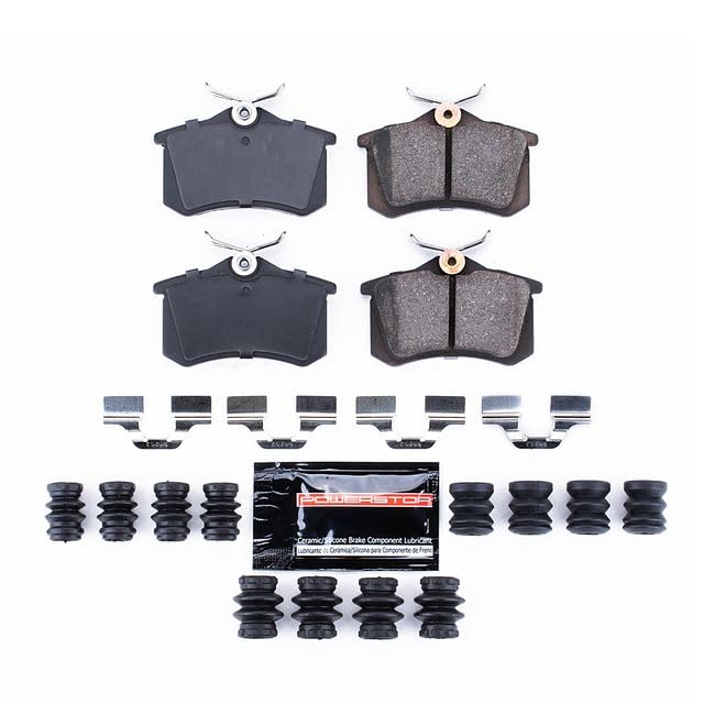 Image of PowerStop Rear Brake Pads for Audi A4 2003-04 |A6 1998-03 |A6 Quattro 1998-03 |Allroad Quattro 2001 |S6 2002-03 - Z23 Carbon-Fiber Ceramic Brake Pads with Installation Hardware, Z23-340A