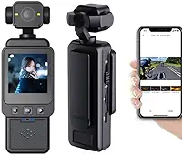 Câmera de Ação 1080p Full HD com WiFi, Tela 1.6 Polegadas, Rotação 180°, Estabilização Esportiva, Luz Dupla, Portátil