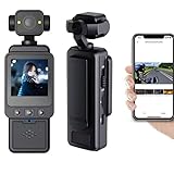 Câmera de Ação 1080p Full HD com WiFi, Tela 1.6 Polegadas, Rotação 180°, Estabilização Esportiva, Luz Dupla, Portátil