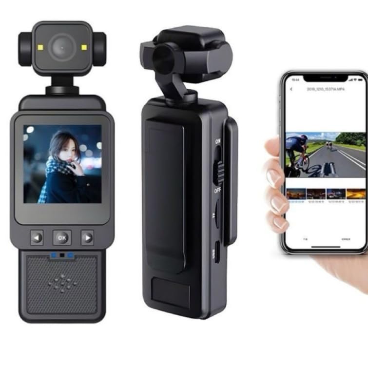 Câmera de Ação 1080p Full HD com WiFi, Tela 1.6 Polegadas, Rotação 180°, Estabilização