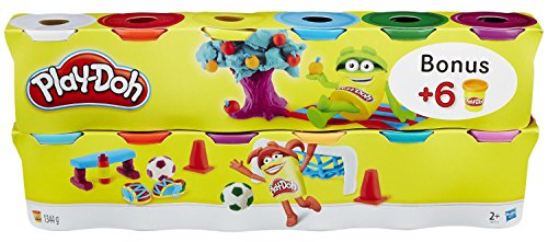 Play-Doh - Pack de 12 botes de plastilina (Hasbro B6751EU4)