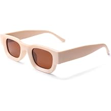Retro 90s Chunky Square Sunglasses for Women & Men - Thick Polarized Uv400 Protection, Lightweight Unisex Frame