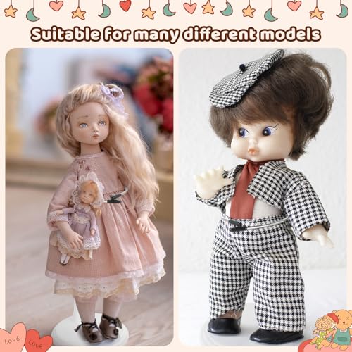 Image of Yaocom 12 Pcs Doll Stands for 8 to 14 Inches Adjustable Dolls Figure Stand Display with Expandable Waist Wire Action Doll Stands Display Rack for Home Shop Birthday Party Favor(White)
