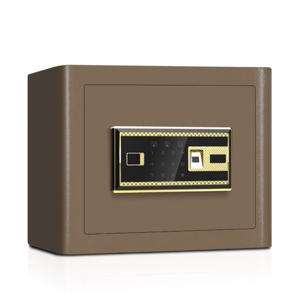 Cassetta di Sicurezza Elettronica Domestica Allarme Integrato Bulloni di bloccaggio in Acciaio da 30 mm con Tastiera Digitale per Una Maggiore Sicurezza/Marrone/B