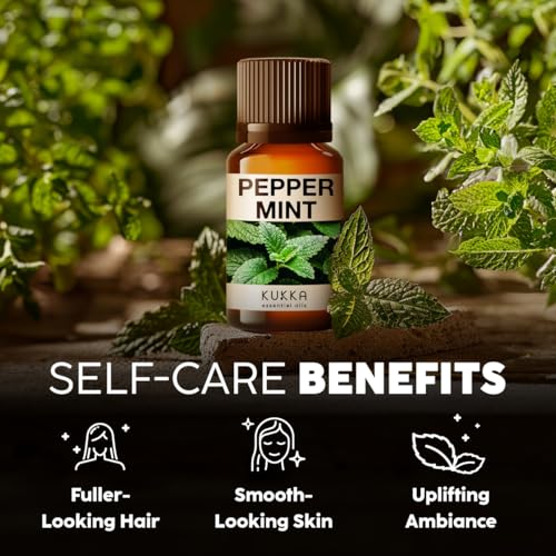 Image of 100% Pure Peppermint Oil - 0.34 Fl Oz Peppermint Essential Oil for Hair, Skin, Diffuser, Aromatherapy & DIY Soap Making Scent