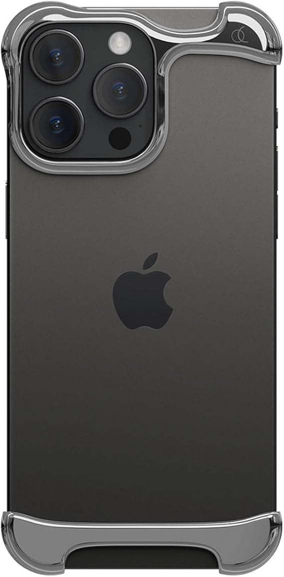 Arc Pulse AC26345i15PR iPhone 15 Pro Case, Aluminum Bumper, Shockproof, Shock Absorbing, Aerospace Grade, European Design, Slide-On Installation, Protective Cover, Mirror Polished Aluminum, Magsafe Compatible, Lightweight, Mirror, Silver