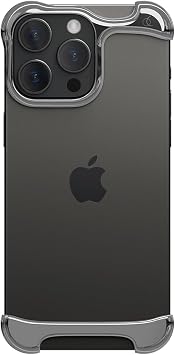 Arc Pulse AC26345i15PR iPhone 15 Pro Case, Aluminum Bumper, Shockproof, Shock Absorbing, Aerospace Grade, European Design, Slide-On Installation, Protective Cover, Mirror Polished Aluminum, Magsafe Compatible, Lightweight, Mirror, Silver
