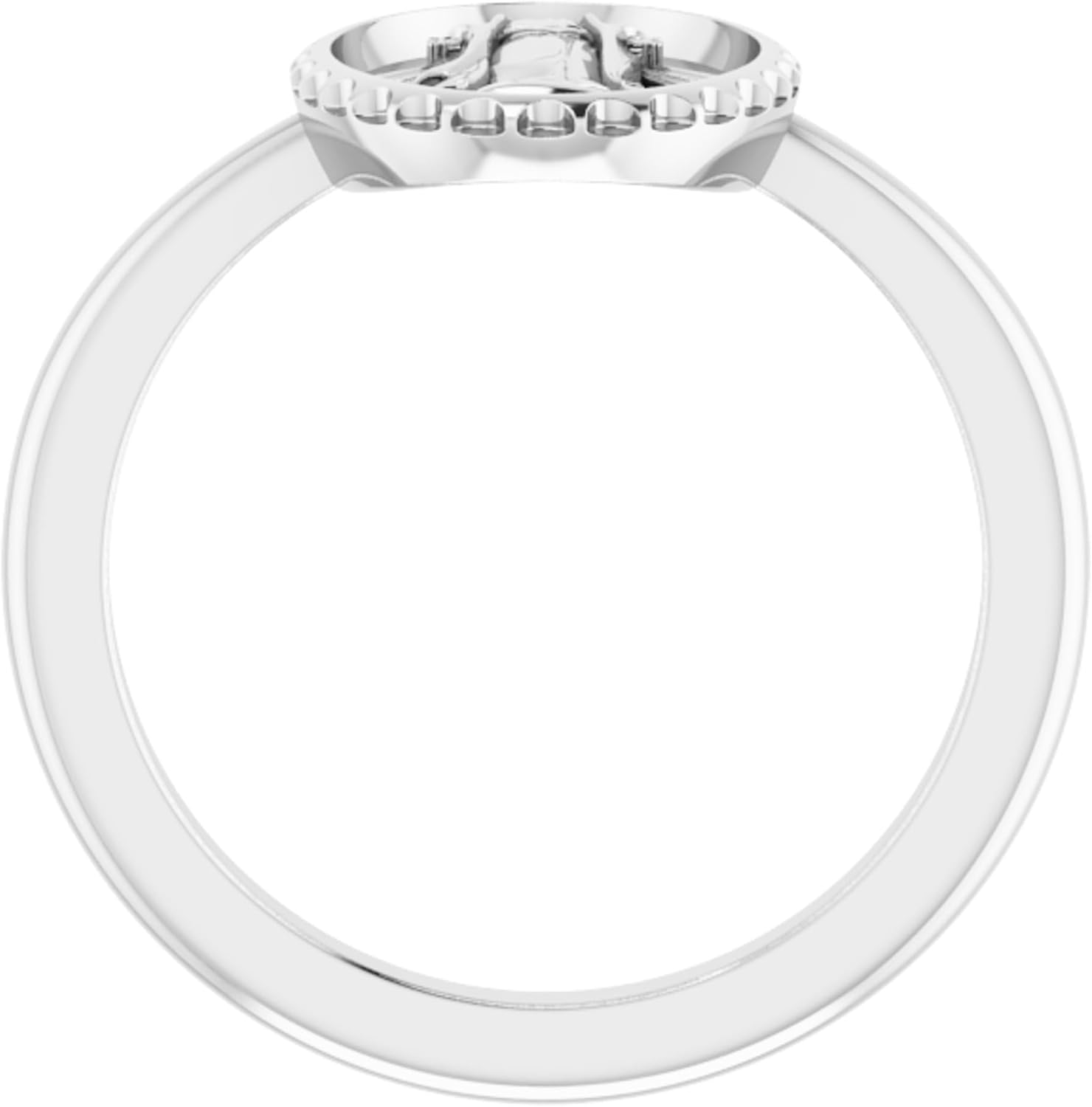 Bonyak Jewelry Sterling Silver Miraculous Medal Ring Graceful, Size 7