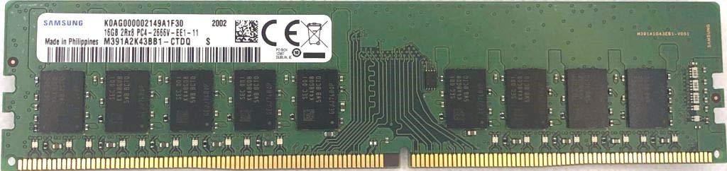M391A2K43BB1-CR　メモリ　16GB　二枚 Amazon.com: Samsung Memory M391A2K43BB1-CTD 16GB (1 x 16GB) DDR4