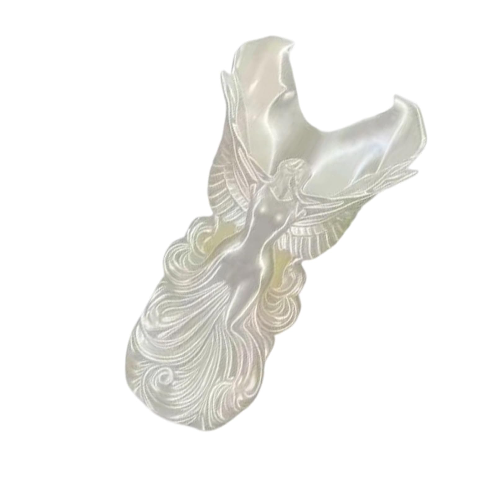 COOLHOOD Artistic Angelic Wing Storage Container with Refined Craftsmanship Stationery Holder for Workspaces Decoration Unique Pencil Owner
