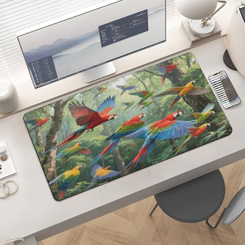 Parrots Desk Mat Fashion Large Mouse Mat No Slip Rubber miniatura 6