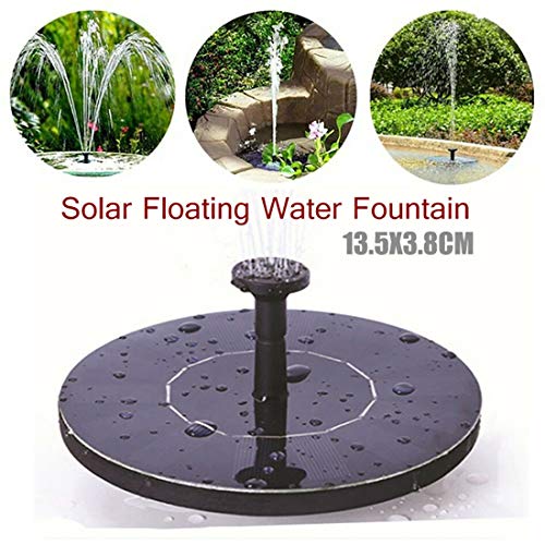 Deioxhy Solar Powered Fountain Water Pump Floating Panel Garden Pool Pond 210L/h