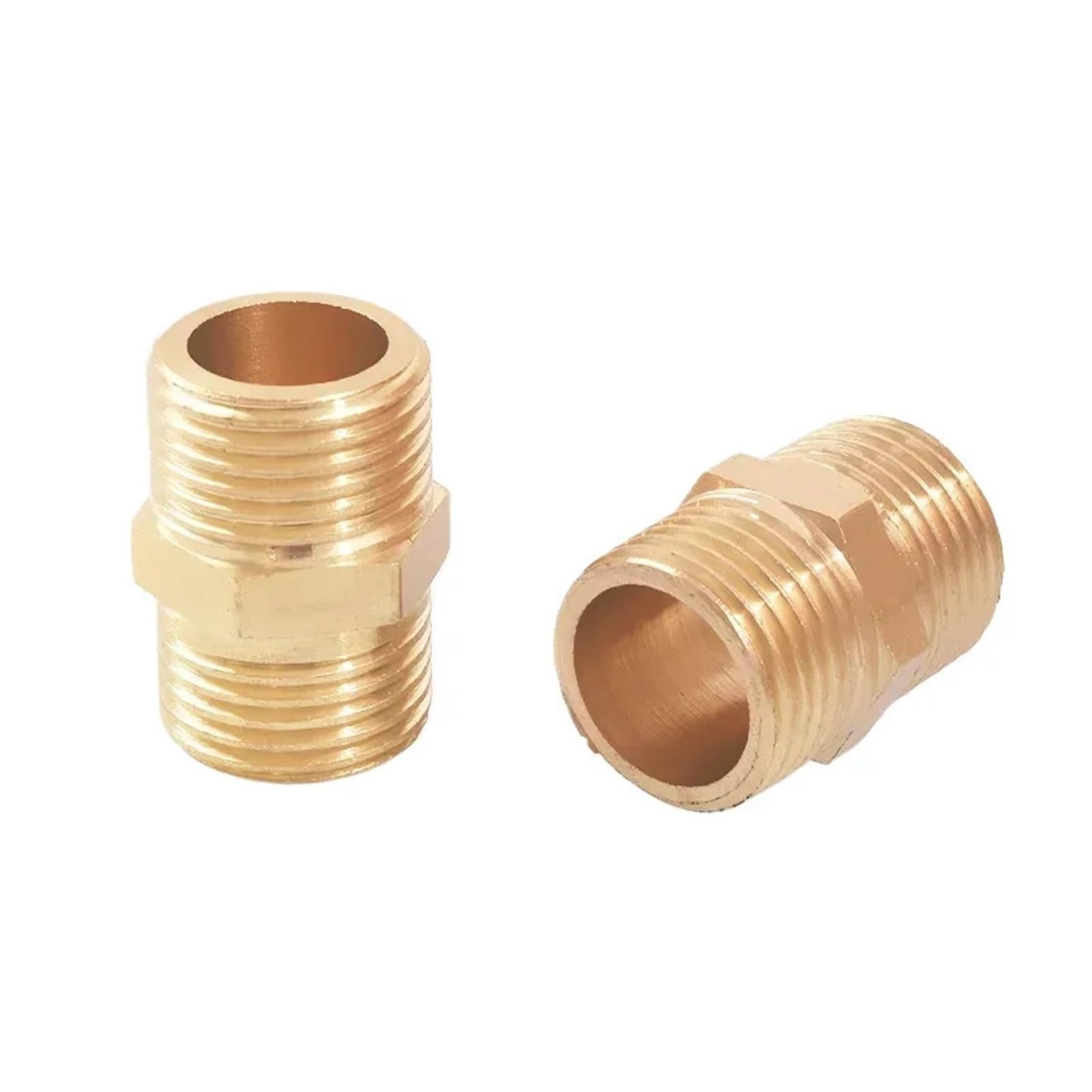 Mwrfkjob Men's One Color 1Pc M10x1 Metric To Thread Brass Hex Nipple Pipe Fitting Equal Connector