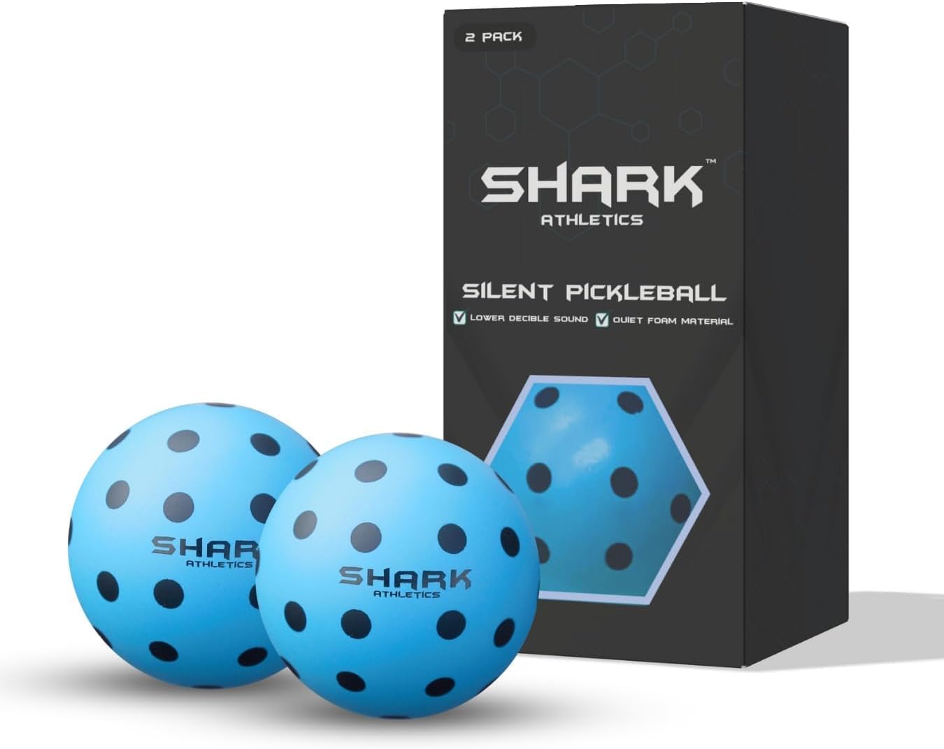 Quiet Pickleball Balls - Indoor Practice Foam Pickleball Training Balls, Soft & Silent Pickleball Balls, 2-Pack