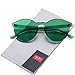 Pro Acme One Piece Design Rimless Sunglasses Ultra-Bold Colorful Mono Block (Green