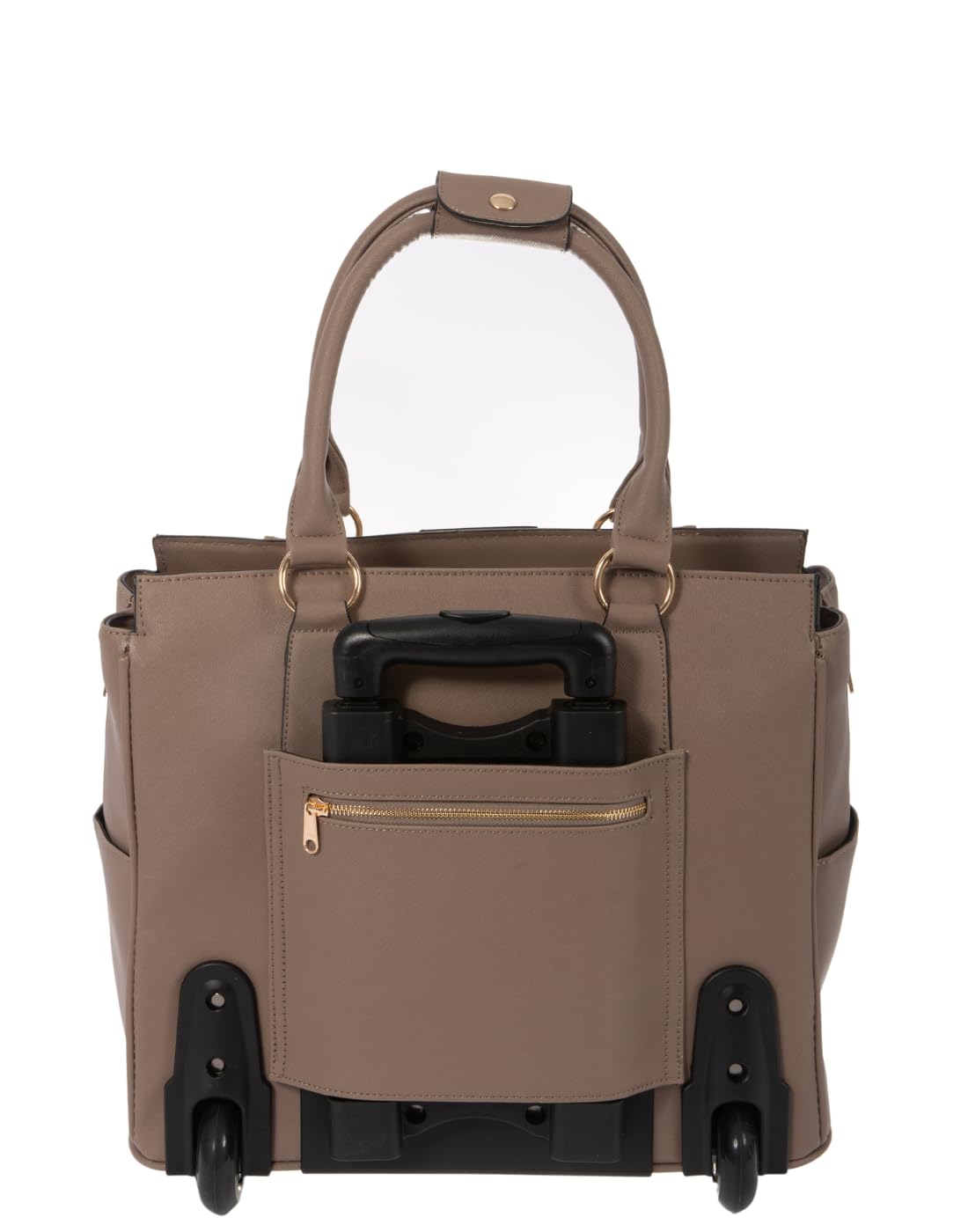 JKM and Company - Maletín con ruedas para iPad o ordenador portátil, gris topo