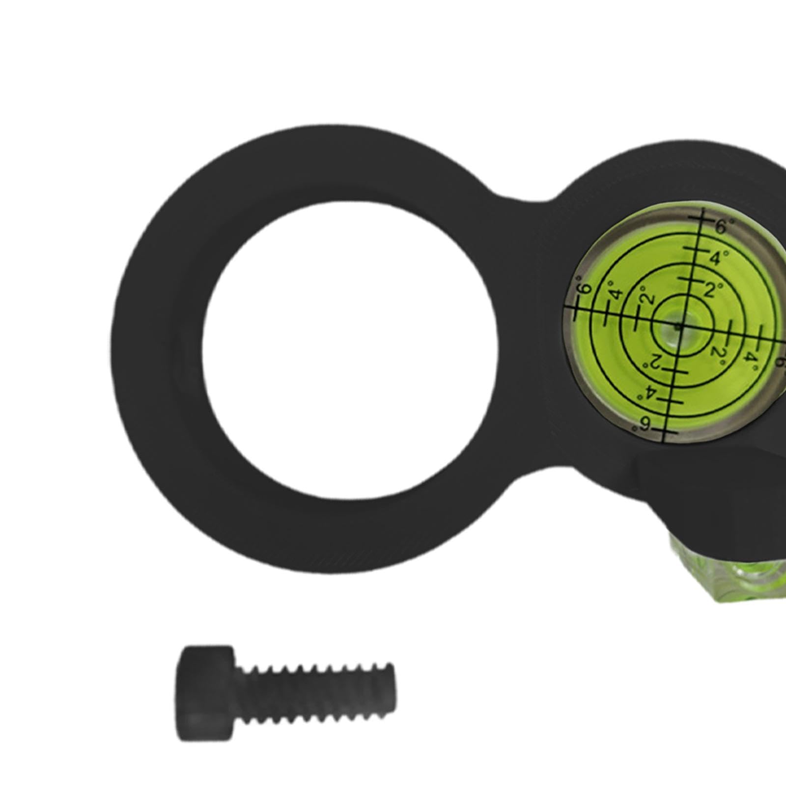 Baoblaze Piccola a bolla circolare, strumento di misurazione del livello del trapano, accessorio per trapano elettrico per mobili, Nero