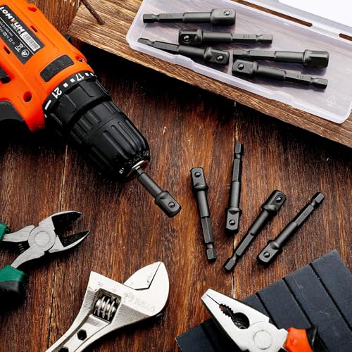 Ylisen Impact Grade Socket Adapter Set - 6 Pack 3 Inch Extension Bit With Holder thumb #5