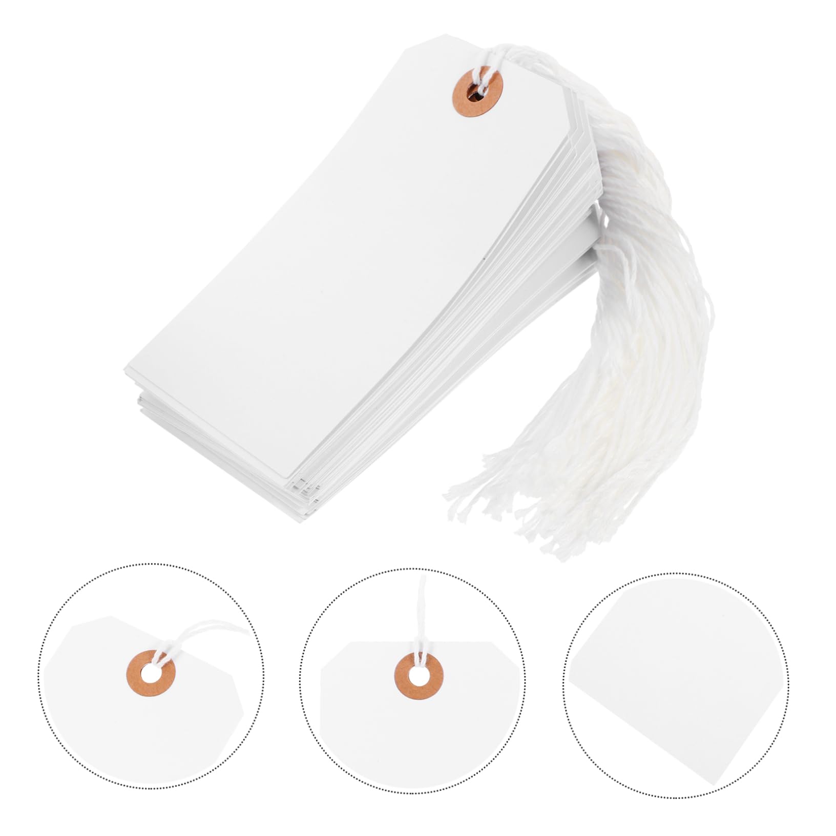 Uonlytech 3 Ensembles Étiquettes De Tags De Des Vêtements Étiquettes Vierges En Papier Vide Étiquettes De Bijoux Pour Les Balises D'inventaire 100 Pièces * 3