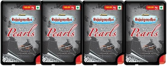 Rajnigandha Silver Pearls | Pack Of 4 (6 Grams X 4 Piece) | Silver Coated Elaichi