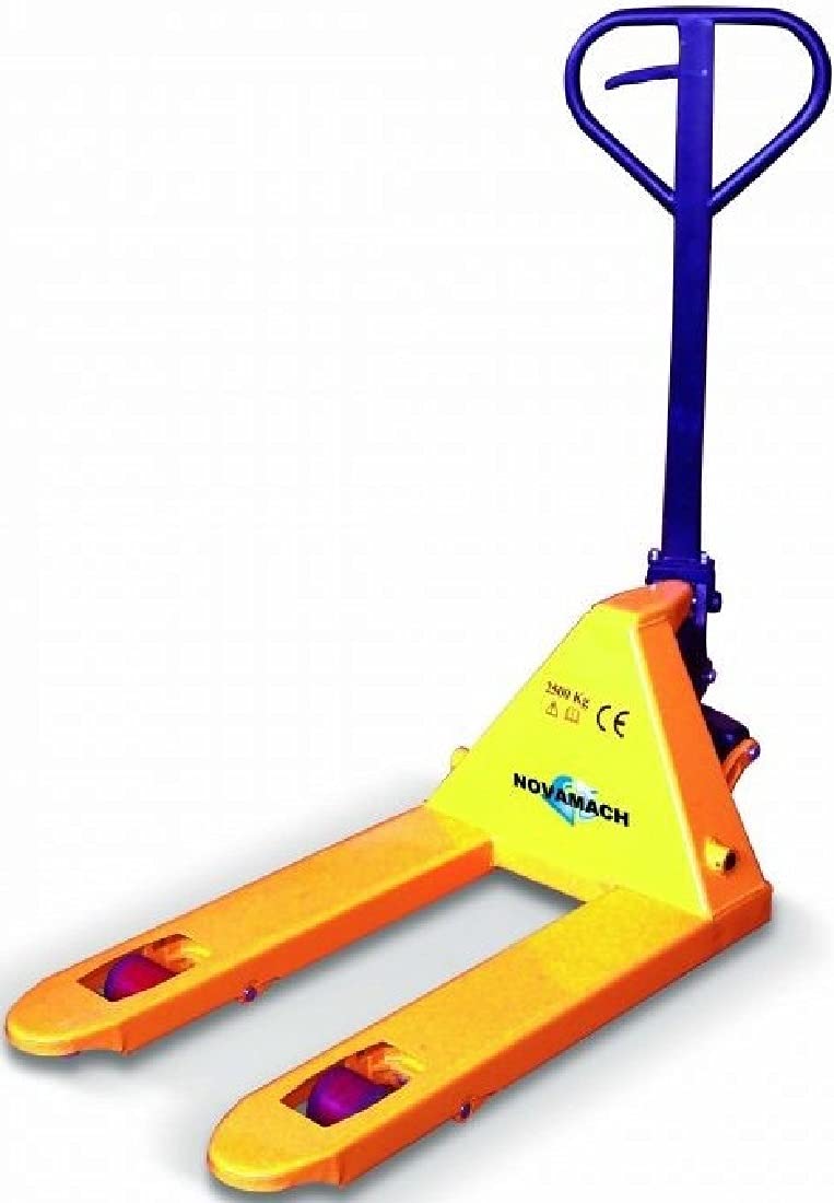 Novamach Transpallet Manuale Corto Portata 2500 KG Forche 540 x 900 Giallo Blu