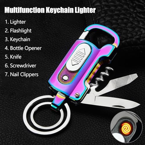 Encendedor multifunción impermeable con linterna y USB miniatura 3