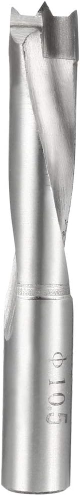 sourcing map Brad Point Drill Bits for Wood 10.5mm x 68mm Left Turning Carbide for Woodworking Carpentry Drilling Tool