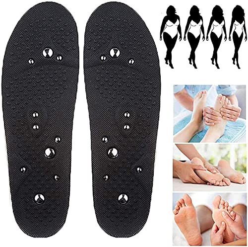 Semelles orthopédiques de massage par acupression magnétique pour thérapie des pieds - Pour homme et femme - Semelles magnétiques amincissantes pour fasciite plantaire, soulagement de la douleur Cover