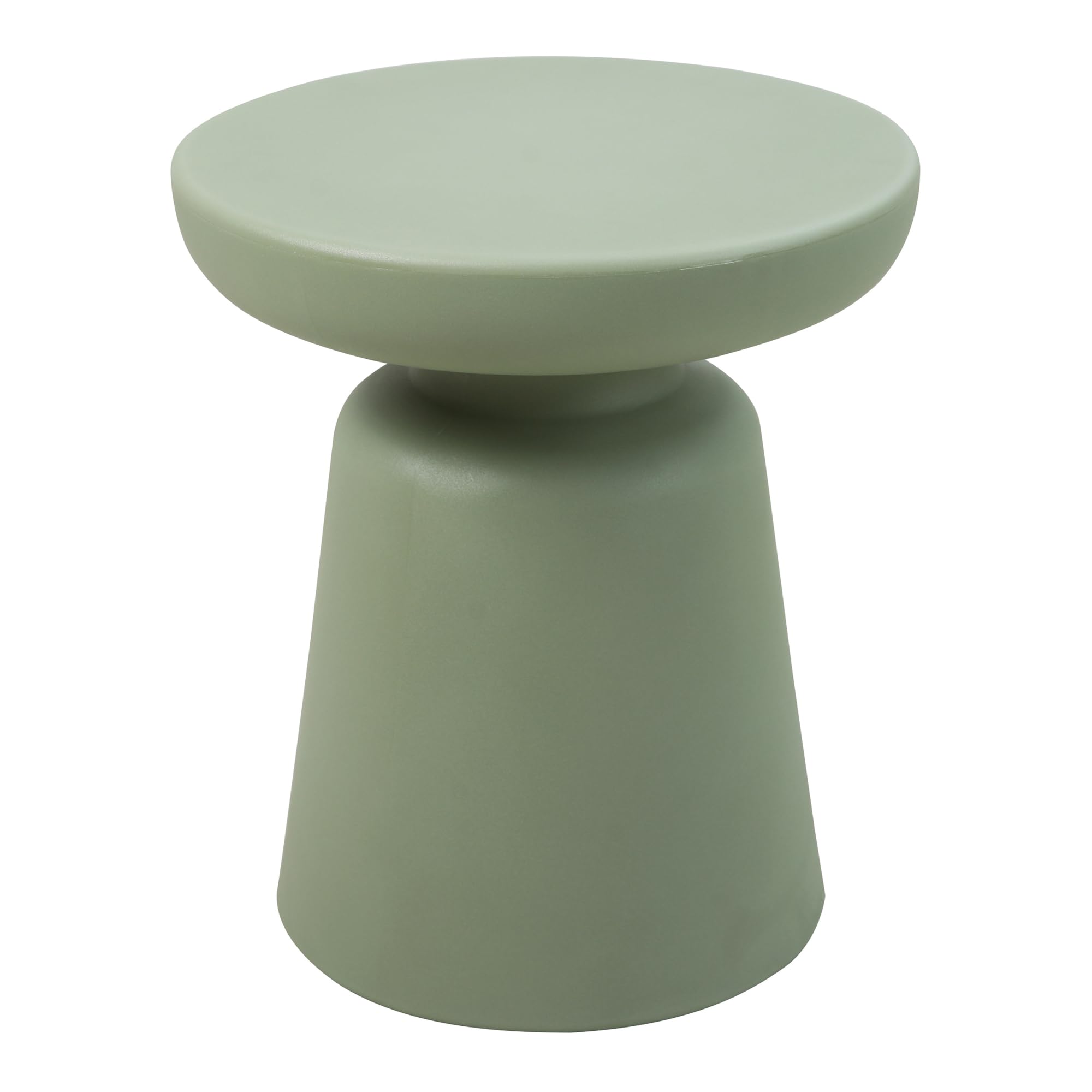 [en.casa] Mesa Auxiliar Posio para Salón Dormitorio Recibidor Mesa de Sofá de Diseño Único Mesilla de Noche Mesita de Café con Tablero Redondo 44 x Ø40 cm - Verde
