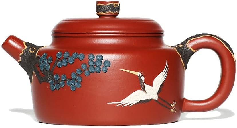 Teapot Zisha Teapot Yixing Traditional Purple Clay Teapot Raw Ore Dahongpao Handwork Painted Kettle Kung Fu Tea Set Household Kettle Pottery Teapot