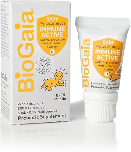 BioGaia Protectis Immune Active Baby  Probiótico + Vitamina D  Promueve el desarrollo de sistemas inmunológicos y digestivos saludables en bebés y