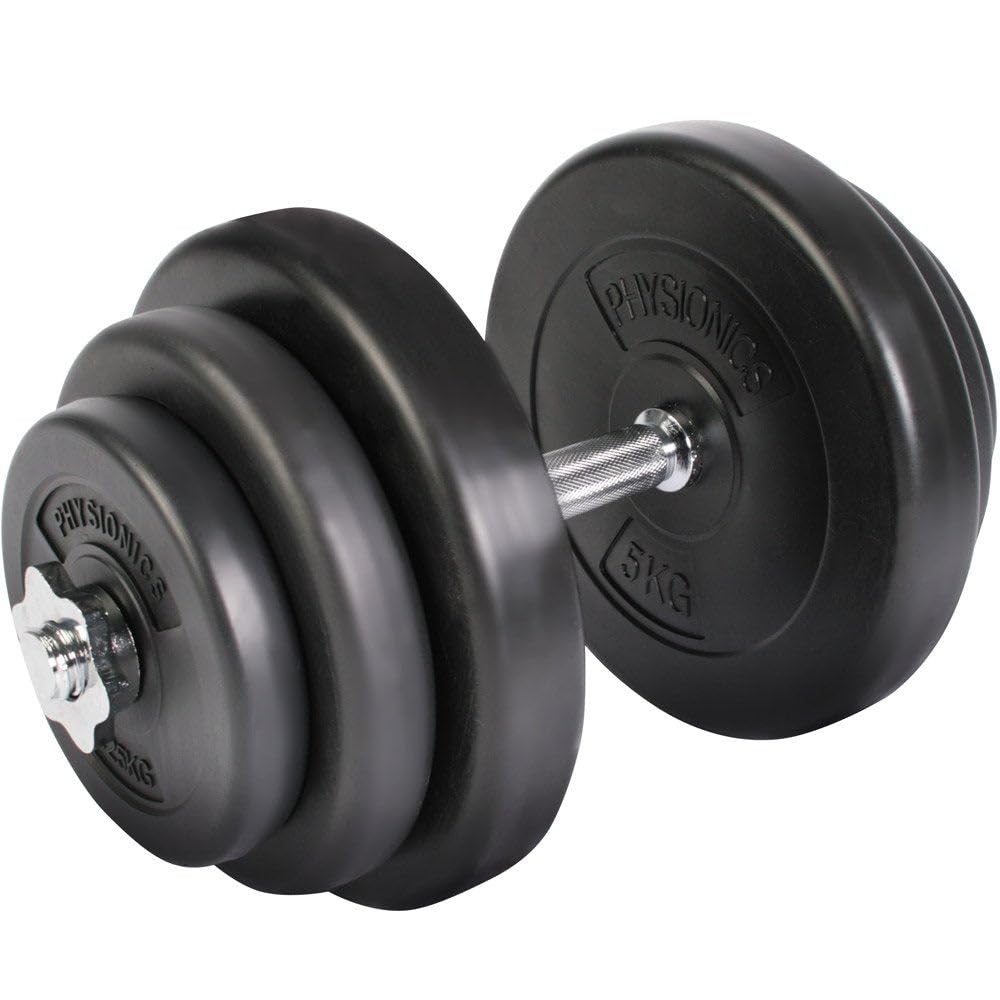 Set manubri corti 20 kg con dischi per allenamento fitness bicipiti 0701157
