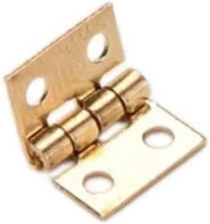 50pcs Mini Brass Hinge Cupboard Display Cabinet Hinges for Small Craft Door Box Accessories Gold 8 * 10mm for Craft Boxes