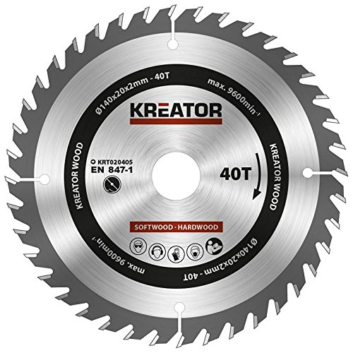 KREATOR KRT020405 - Disco de sierra madera 140mm40d Cover