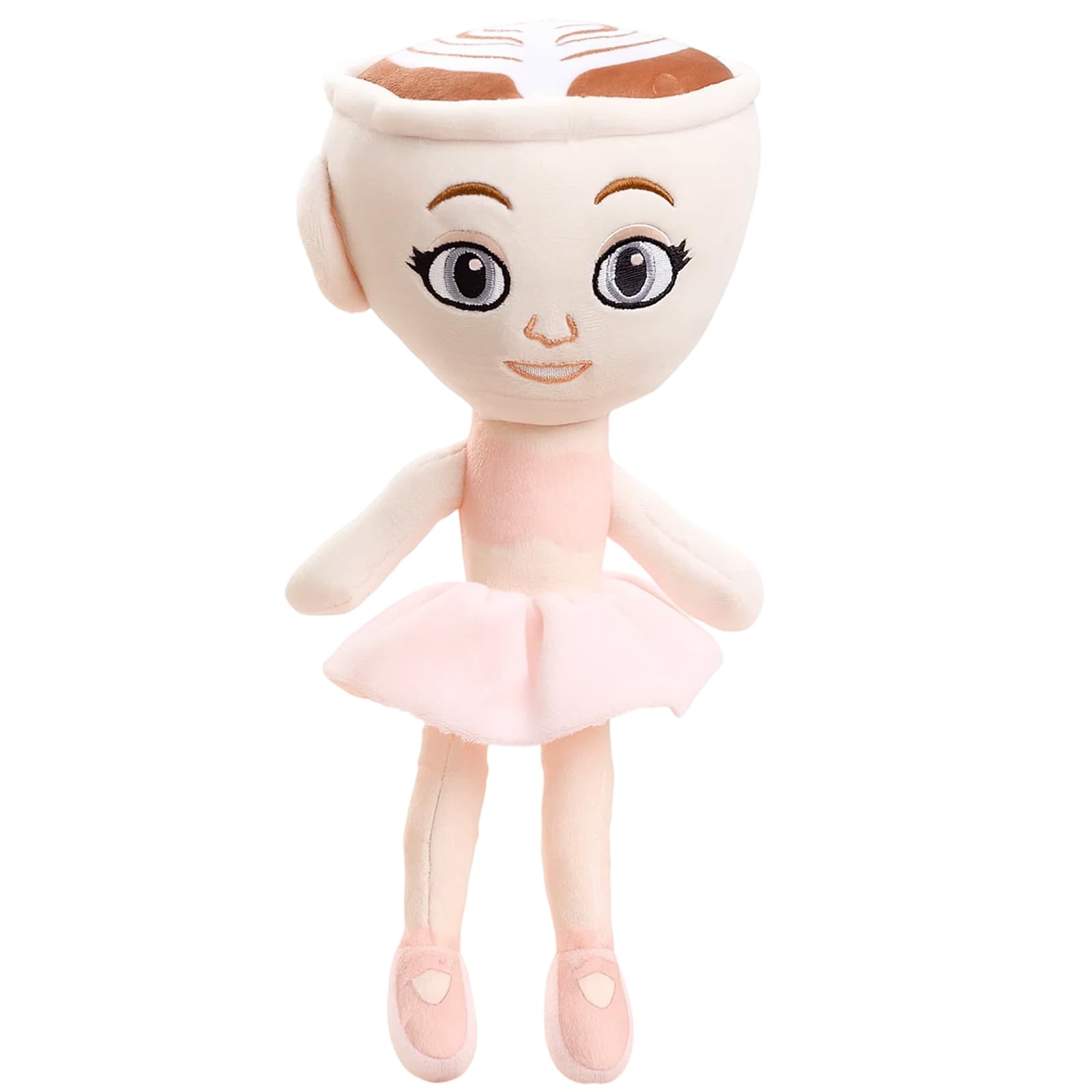 1 Ballerina Cappuccino Princess Plush Doll, Italian Brainrot Plush Toy for Collectors, Soft Stuffed Animal for Imaginative Play, Bedtime Companion and Room Decor, 25 x 12 cm